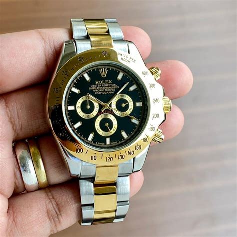 rolex silver and gold on model